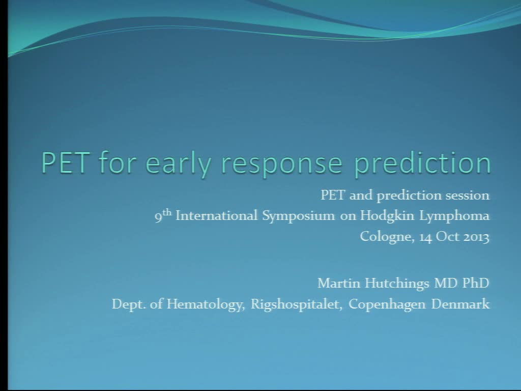 PET for early response prediction