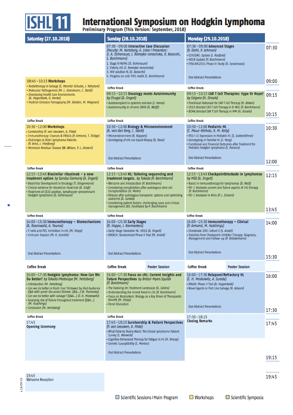 ISHL11 Preliminary Program