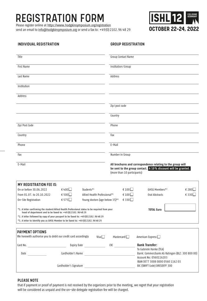 ISHL12 Registration Form (PDF)