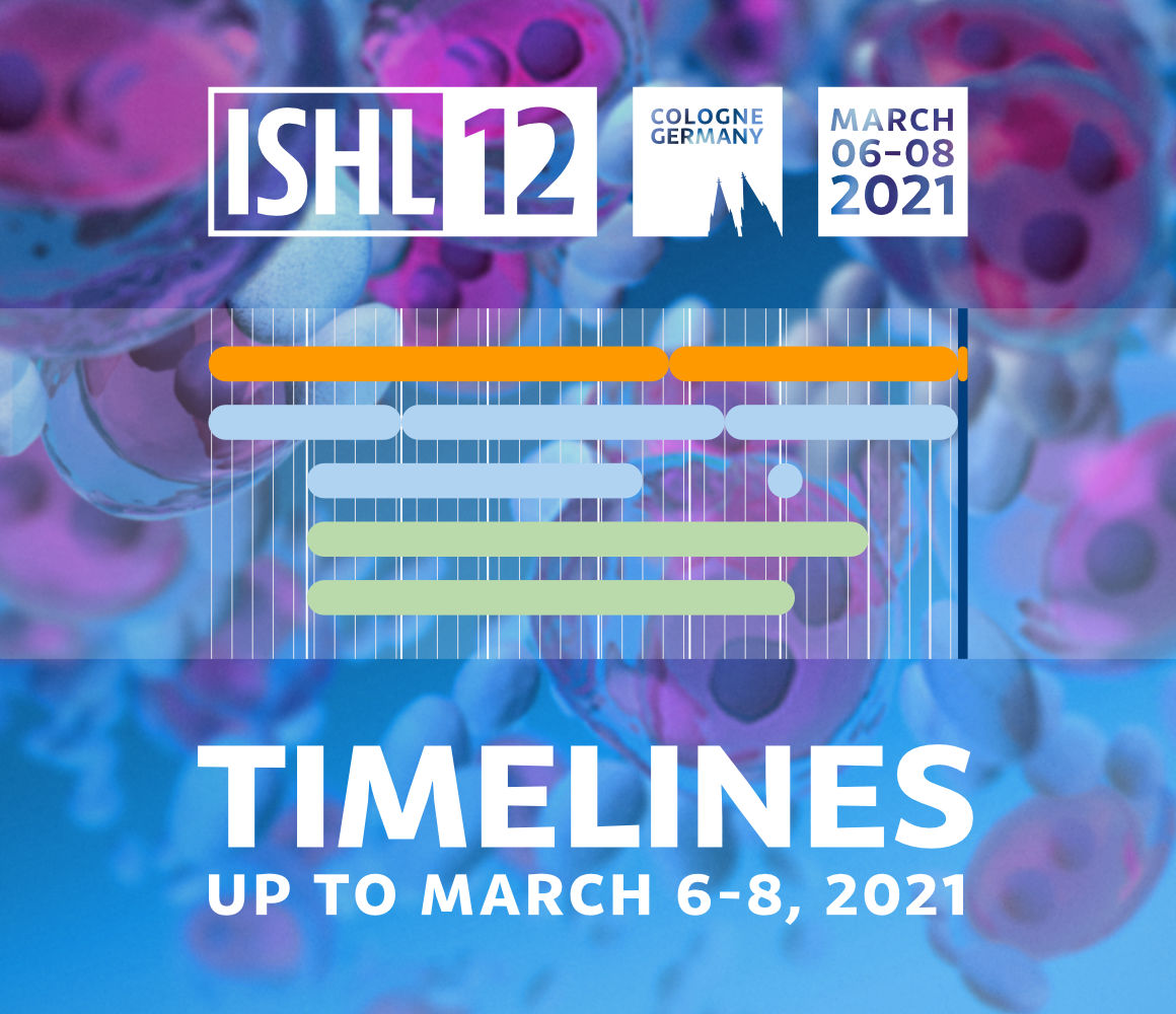 ISHL12 - Timelines up to March 6-8, 2021