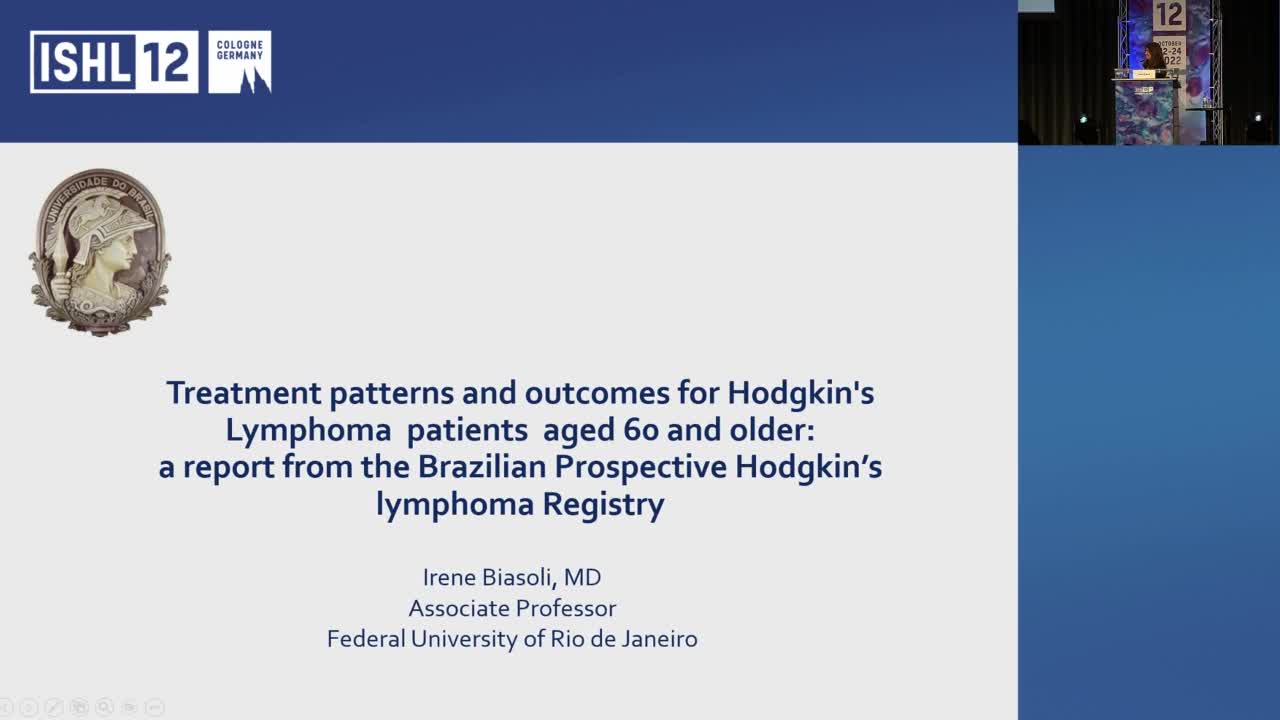Treatment patterns and outcomes for Hodgkin's Lymphoma (HL) patients (pts) aged 60 and older: a report from the Brazilian Prospective Hodgkin’s lymphoma Registry