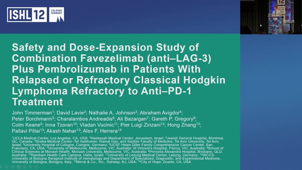 Safety and Dose-Expansion Study of Combination Favezelimab (anti–LAG-3) Plus Pembrolizumab in Anti–PD-1–Naive Patients With Relapsed or Refractory Classical Hodgkin Lymphoma