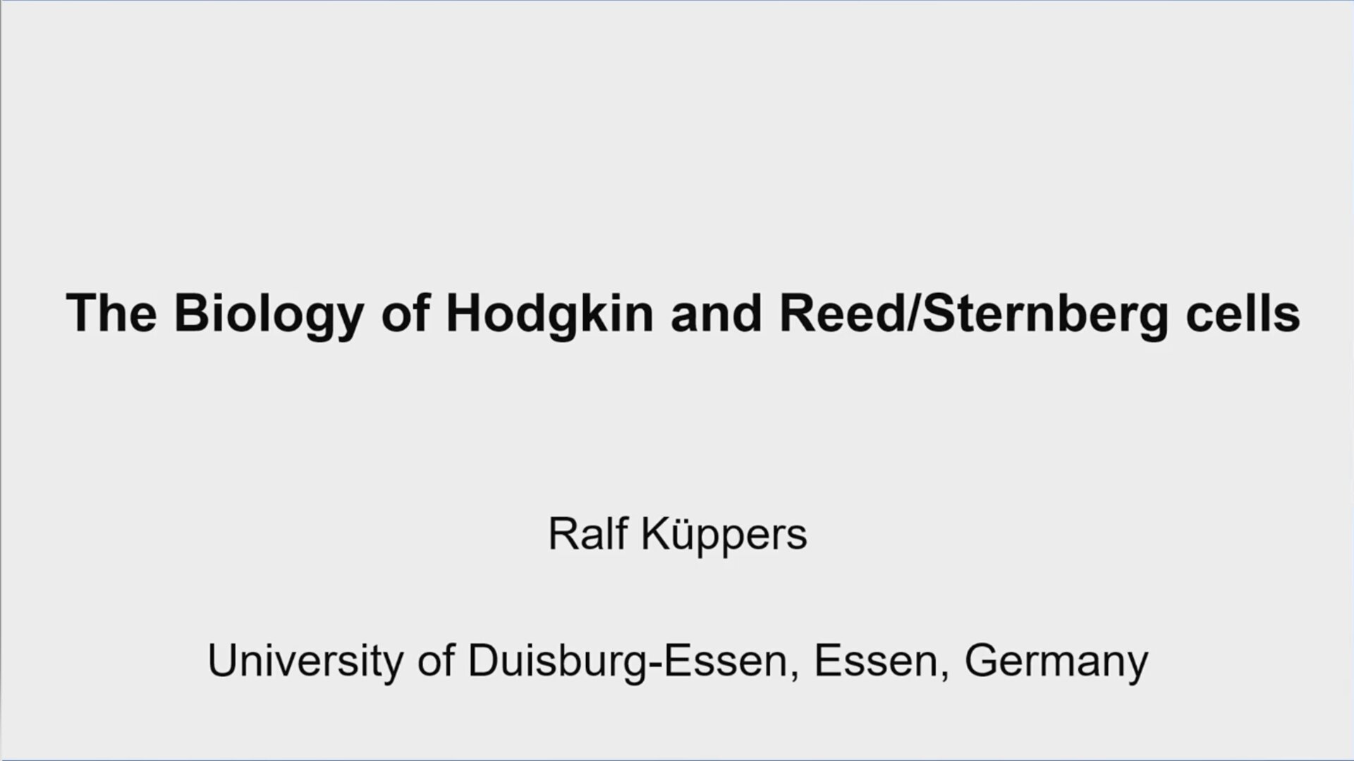 The Biology of HRS Cells