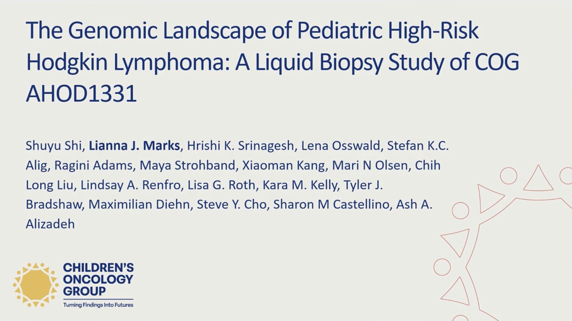 Abstract T071: The Genomic Landscape of Pediatric High-Risk Hodgkin Lymphoma: A Liquid Biopsy Study of COG AHOD1331