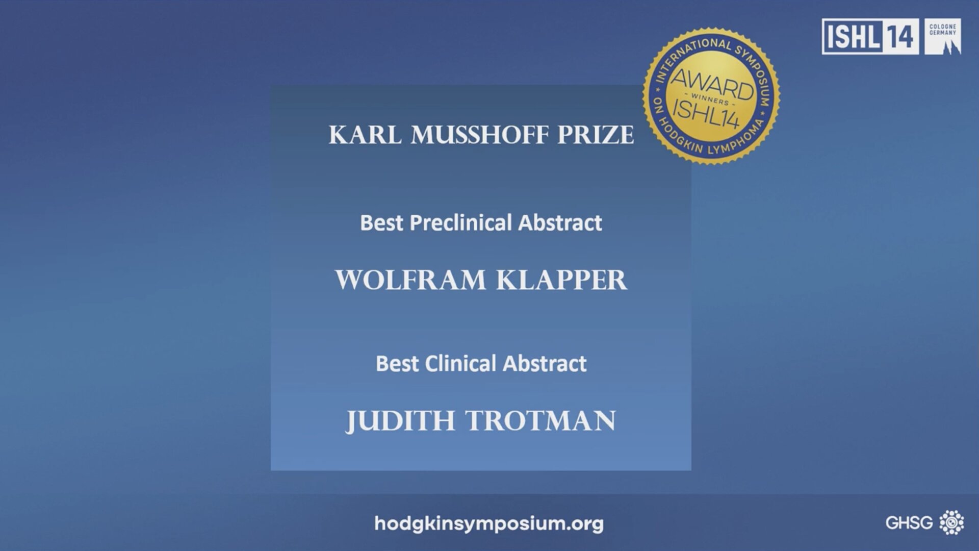 Karl-Musshoff Awards & Poster Awards