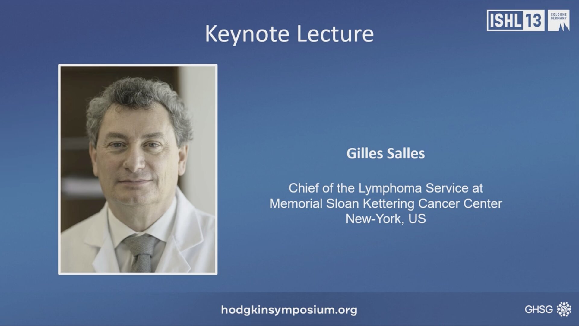 Keynote Lecture: Changing treatment paradigms in B cell Lymphoma